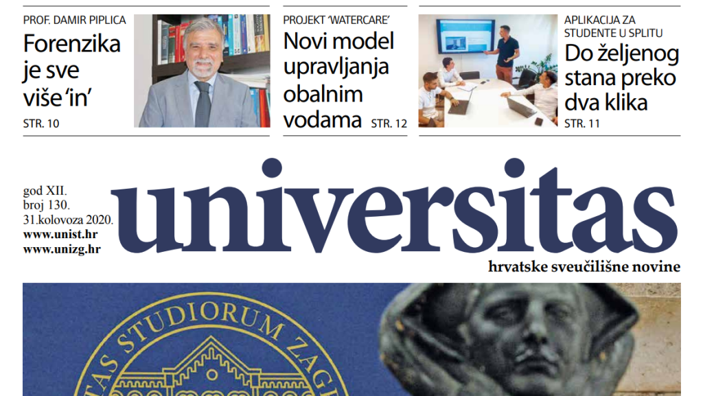 Sveučilišne novine Universitas br. 130 - kolovoz 2020.